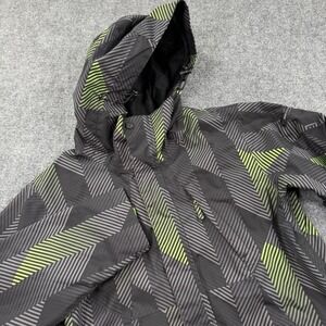 Ride Snowboards Jacket Small Black Geometric Hooded Snowboard Shell Mens